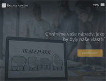 Tablet Screenshot of patentyapravo.cz
